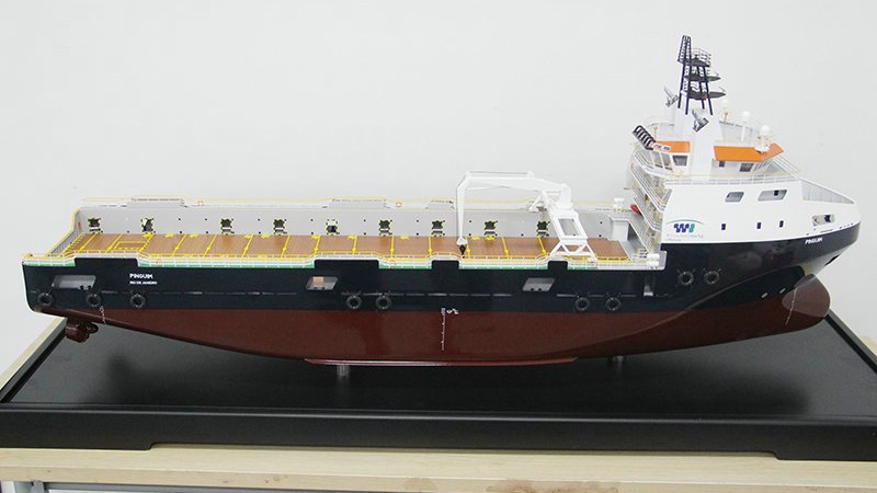 PSV 5000平台供应船模型---秀美模型