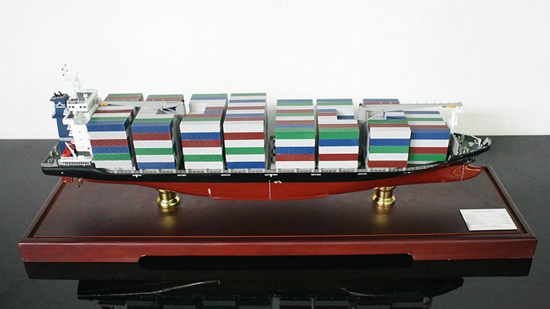 1100teu 集装箱船模型--秀美模型--集装箱船模型