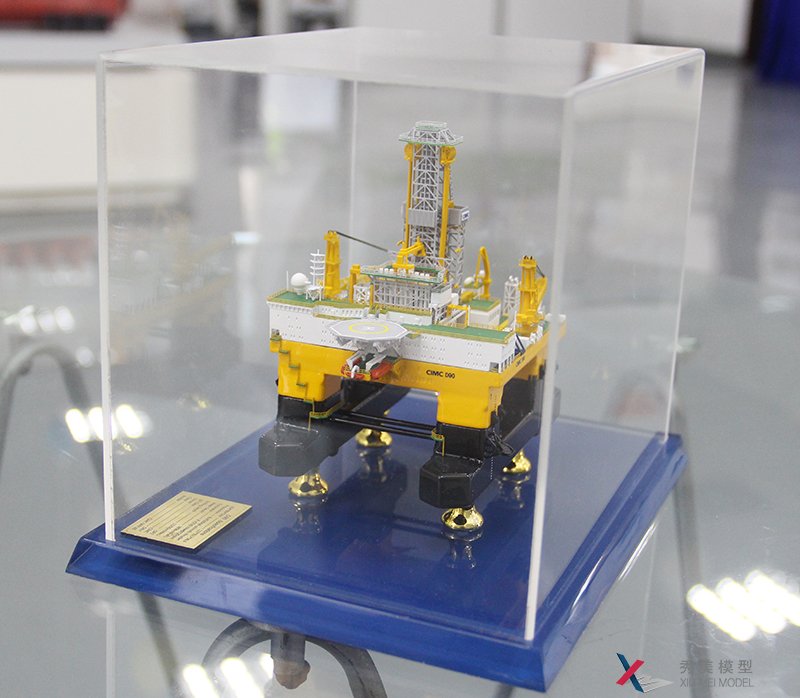 D90半潜式钻井平台模型--礼品模型--深圳中集海洋