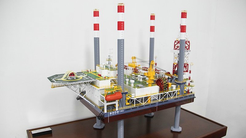 海洋石油162自升式钻井平台模型--烟台中集来福士