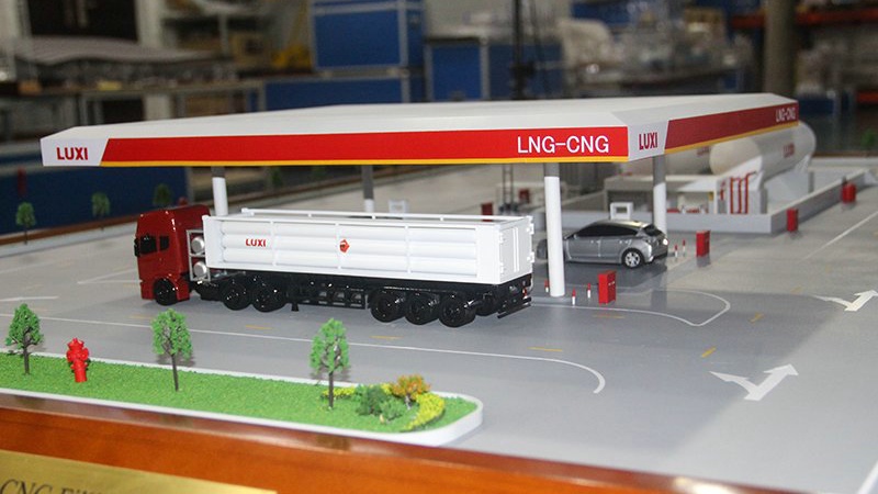 鲁西化工集团LNG-CNG加气站建筑模型