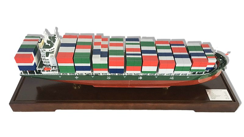 2500TEU节能环保集装箱船模型--秀美模型制作