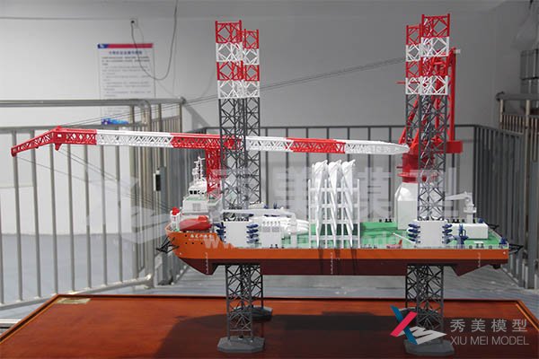 3D打印船舶模型 风电安装船模型 海工平台模型设